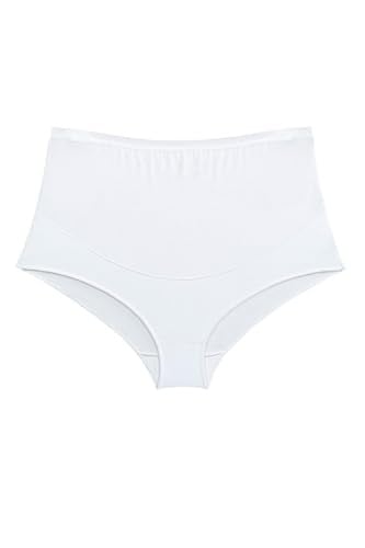 3lü Kadın Beyaz Modal Geniş Rahat Kilot Hamile Külodu (XL, Beyaz)