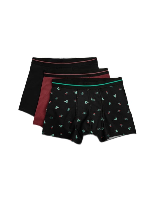 3lü Pamuklu Boxer Seti Kaktüs Baskılı