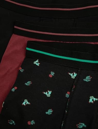 3lü Pamuklu Boxer Seti Kaktüs Baskılı