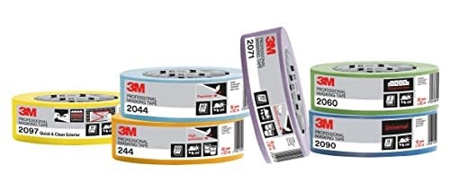 3M Hand-Masker 2090 profesyonel boya bandı, pürüzsüz yüzeyler için, UV ışınlarına dayanıklı, iç ve dış mekan, 24 mm x 50 m