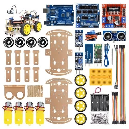 4 Teker Robot Araba Kodlama Seti 4WD-BLE (Arduino Temelli - Kutulu ve E-Kitaplı)