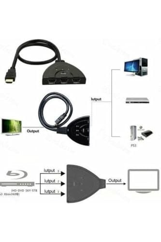 4586 Hdmi Çoklayıcı Switch 3 Port Çoğaltıcı