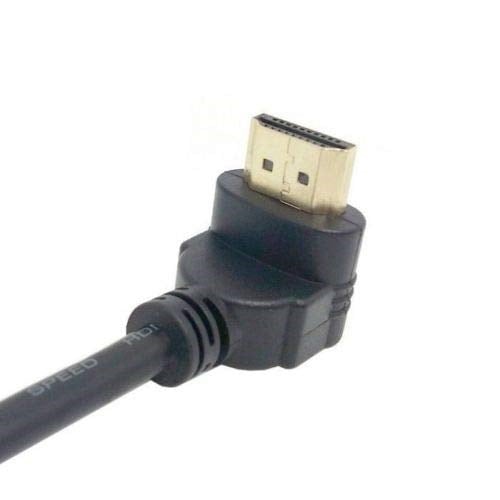 4666 Hdmi Dişi Erkek Uzatma 90 Derece Dirsek Kablosu 0.5 Metre