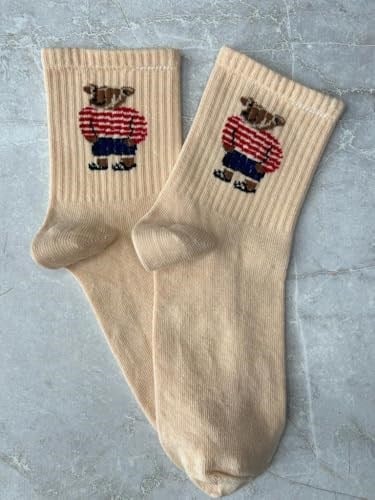 4lü Teddy Bear Set Unisex Kokulu Tenis Çorap Tek Beden