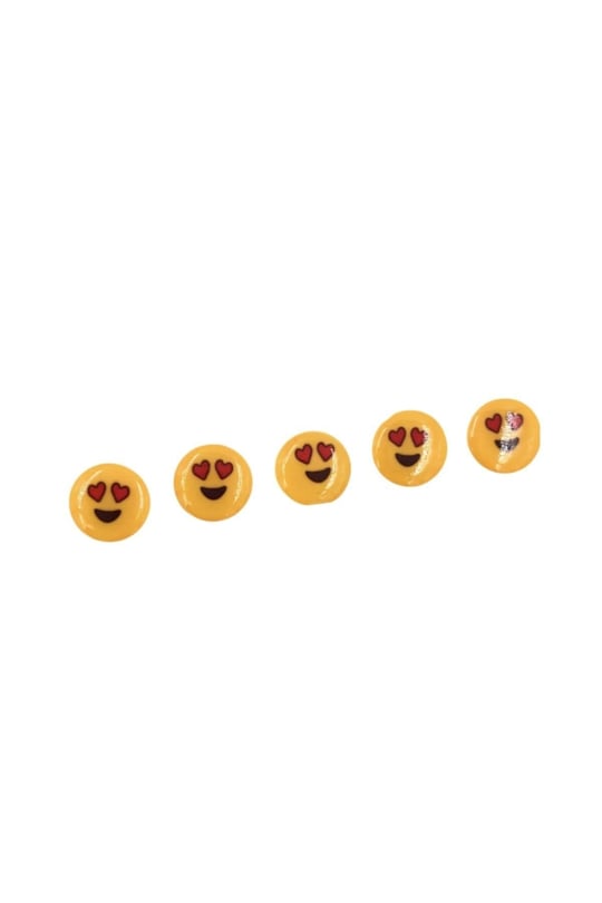 5 Adet 15 Mm Emoji Düğme (MODEL 7)