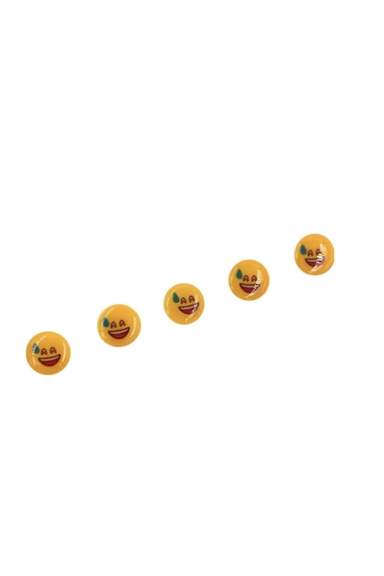 5 Adet 15 Mm Emoji Düğme (MODEL 8)