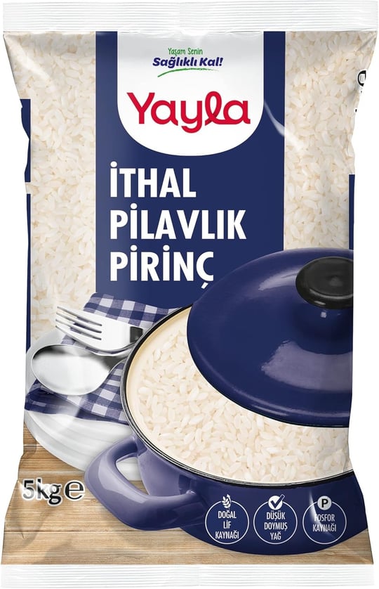 5 KG YAYLA UZUN TANE İTHAL PİLAVLIK PİRİNÇ