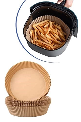 50 Adet Air Fryer Pişirme Kağıdı Tek Kullanımlık Yağ Geçirmez Yapışmaz Yuvarlak Tabak Model