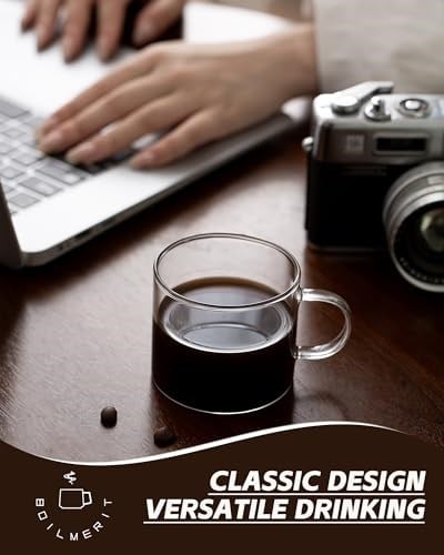 5oz Borosilikat Cam Espresso Bardak 4lü Set