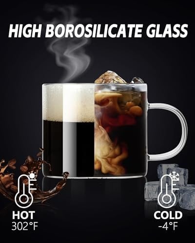 5oz Borosilikat Cam Espresso Bardak 4lü Set