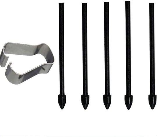 5X S-Pen yedek uç Samsung Galaxy Tab S7 FE/Tab S7 / Tab S7+ Plus/Galaxy Tab S8 / Tab S8+ Plus/Tab S8 Ultra için dokunmatik Stylus S Pen Uçlar Nibs alet seti yeniden dolum - siyah