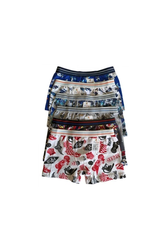 6 Adet Çocuk Boxer Çok Renkli 11-12 Yaş