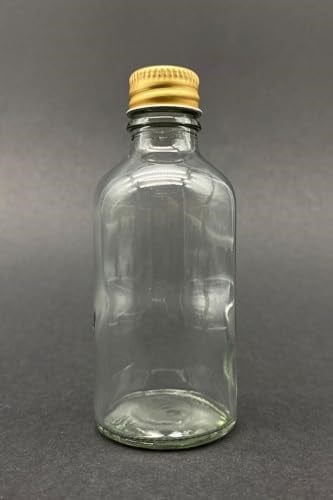 6 Adet Şeffaf Cam Shot Şişesi Sızdırmaz Gold Metal Kapaklı Hediyelik Koku Süs Çok Amaçlı Şişe 50ml