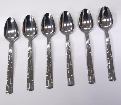 6 adet Tatlı Kaşığı Seti Paslanmaz Çelik Safir 20cm Ucuz Md Kaşık Günübirlik için ideal Sofra Seti