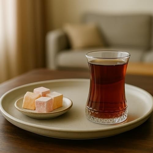 6’lı Kristal Desenli Cam Çay Bardağı Seti – 160 ml İnce Belli Modern Tasarım – Isıya Dayanıklı Cam Bardak – Şık ve Zarif Sunum İçin Çay ve Kahve Bardağı