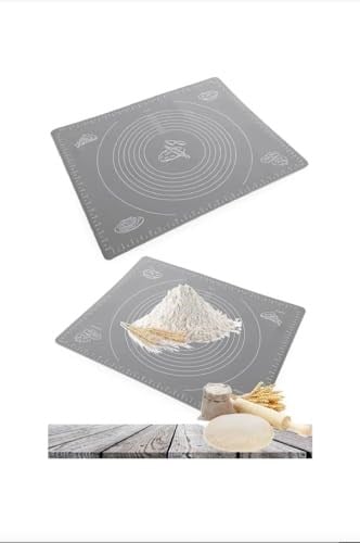 65X45 Gri Hamur İşi Matı (Gri, 65x45) - Seçenekler: 50x40, 65U x 45G cm, 65x45