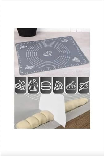 65X45 Gri Hamur İşi Matı (Gri, 65x45) - Seçenekler: 50x40, 65U x 45G cm, 65x45