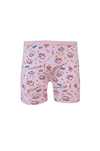 6lı Kız Çocuk Boxer Pamuklu Likralı Baskılı Renkli Boxer