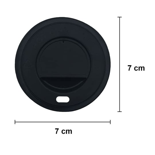7 Oz Karton Bardak Yeşil Otomat Çay Kağıt Bardak Kapaklı 180 ml - 100lü (Siyah)