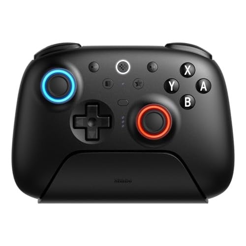 8BitDo Ultimate 2 Bluetooth Kontrol Cihazı, Switch Pro Controller for Switch Pro Controller TMR Joysticks, Değiştirilebilir Hall Effect/Dokunmatik Tetikleyiciler, Titreşim ve Hareket Kontrolü, RGB
