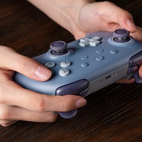8Bitdo Ultimate 2C Wireless Controller for Windows PC and Android, with 1000Hz Polling Rate, Hall Effect Joysticks and Hall Triggers, and Remappable L4/R4 Bumpers, Turbo Function (Dark Blue)