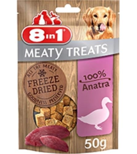 8in1 Meaty Treats Freeze Dried Ördekli, 50 gr Köpek Ödülü