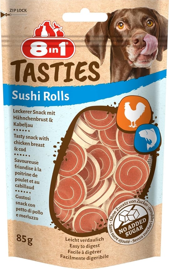 8in1 Tasties Calcium Bones Tavuk Sargılı Köpek Ödülü 85 Gram