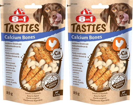 8in1 Tasties Calcium Bones Tavuk Sargılı Köpek Ödülü 85 Gram