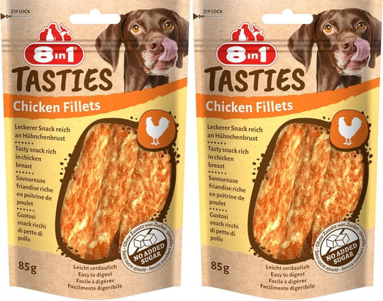 8in1 Tasties Tavuk Fillets Köpek Atıştırmalığı - Tahılsız Lezzetli Tavuk Göğsünden, 85 g