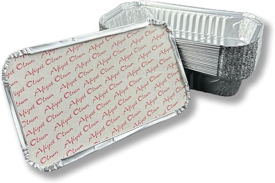 900 AdetAlüminyum Kapaklı Kap Tabak Kase yemek ve salata 750Gr