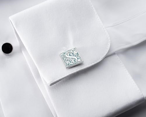 925 Ayar Gümüş Kişiye Özel Kol Düğmesi – Harf Yazılı, El Yapımı Silver Cufflinks, Erkek Hediye, Damat Kol Düğmesi