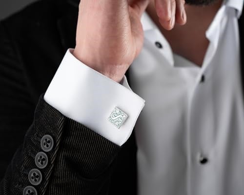 925 Ayar Gümüş Kişiye Özel Kol Düğmesi – Harf Yazılı, El Yapımı Silver Cufflinks, Erkek Hediye, Damat Kol Düğmesi