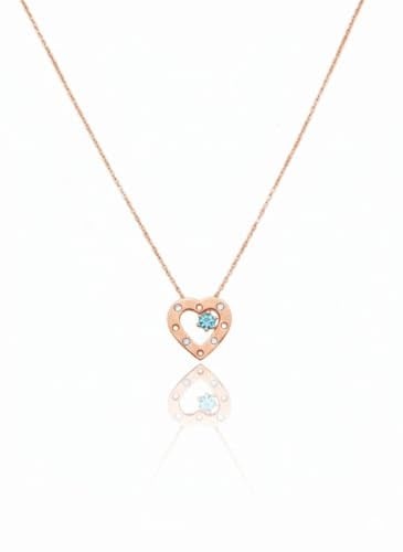 925 Ayar Papatya Silver Altın Modeli Kalp Kolye.rose.gold.rodaj