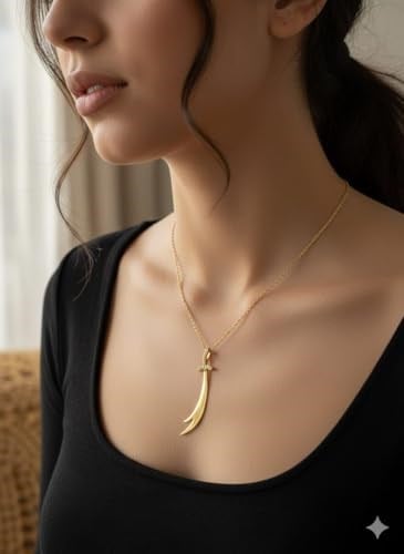 925 Ayar Papatya Silver büyük boy zülfikar kılıç kolye.kılıç kolye.rose.gold.rodaj