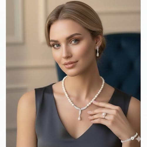 925 Ayar Papatya Silver gerçek kültür incisi set.rose.gold.rodaj