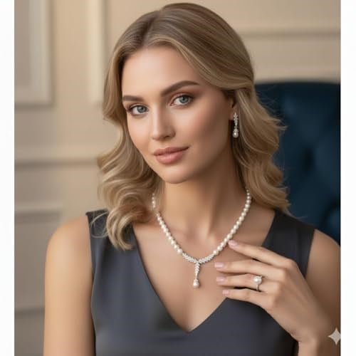 925 Ayar Papatya Silver gerçek kültür incisi set.rose.gold.rodaj