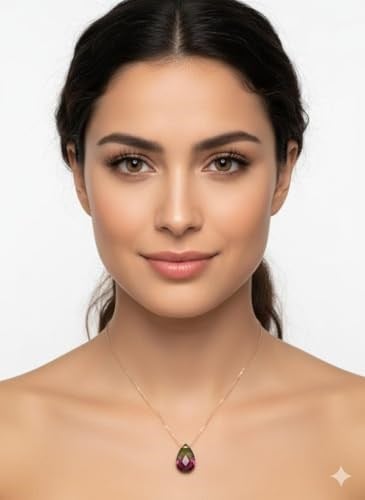 925 Ayar Papatya Silver Gökkuşağı His Taşı Kolye.rose.gold.rodaj