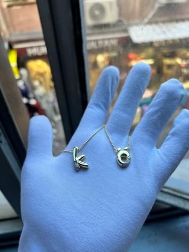 925 ayar papatya silver harf kolye.rose.gold.rodaj
