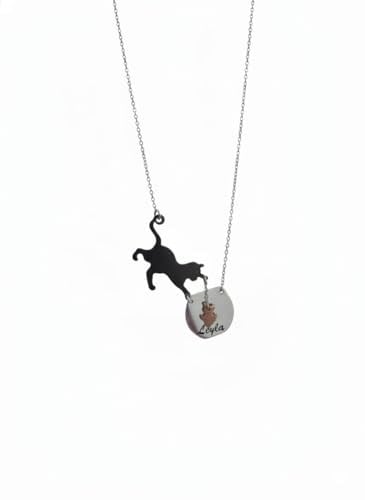 925 Ayar Papatya Silver isimli kedi kolye.rose.gold.rodaj