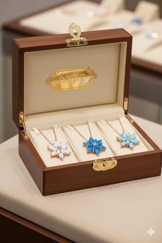 925 Ayar Papatya Silver Opal Lotus Kolye.rose.gold.rodaj