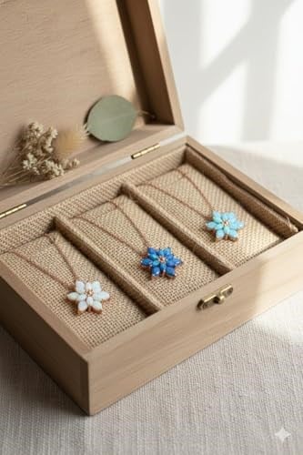 925 Ayar Papatya Silver Opal Lotus Kolye.rose.gold.rodaj