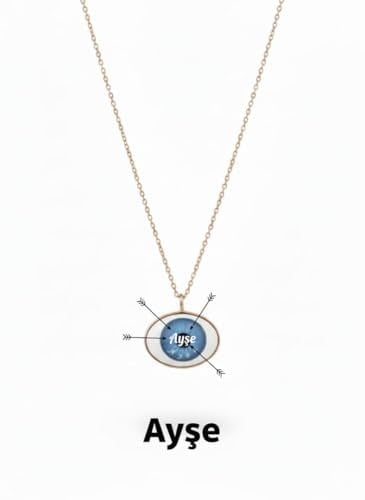 925 Ayar Papatya Silver özel isimli silinmez göz kolye.rose.gold.rodaj