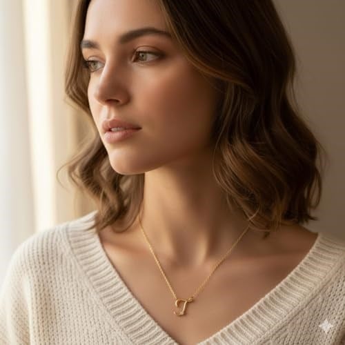 925 Ayar Papatya Silver Tasarım Harf Kolye.rose.gold.rodaj