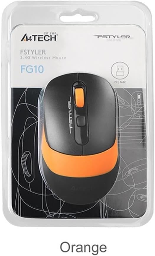 A4 Tech FG10 Nano Kablosuz Optik 2000 DPI Mouse, 4 Yönlü Scroll, Siyah Gri