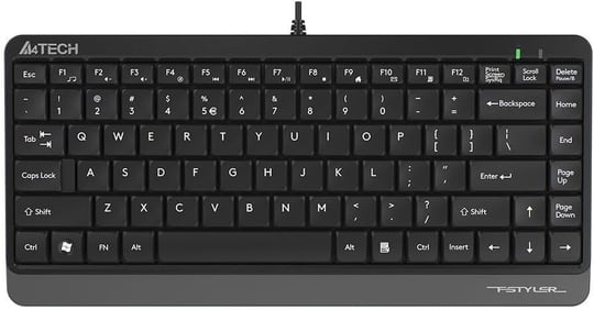 A4 Tech FK11 Q Türkçe Usb Fn-Multimedya Mini Siyah/Gri Klavye