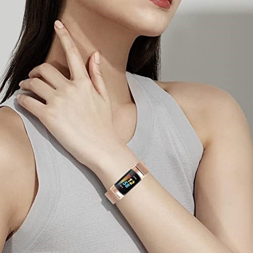 Abanen Fitbit Charge 5 için Paslanmaz Çelik Örgü Bant, Hızlı Çıkarılan Metal Ayarlanabilir Kadın ve Erkek Bileklik Kayışı Fitbit Charge 5 Gelişmiş Takip Cihazı ile Uyumlu