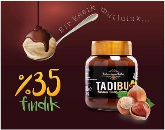 abdurrahmantatlıcı Tadıbu Kakaolu Fındık Ezmesi Çokokrem 330 Gr