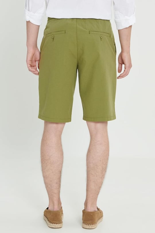 AC&Co/Altınyıldız Classics Comfort Fit Rahat Kesim Yan Cepli Keten Şort