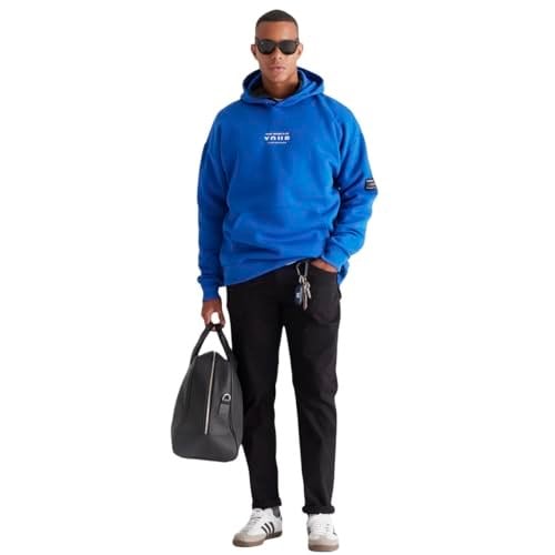 AC&Co/Altınyıldız Classics Oversize Fit Bol Kesim Kapüşonlu İçi Polarlı Pamuklu Sweatshirt