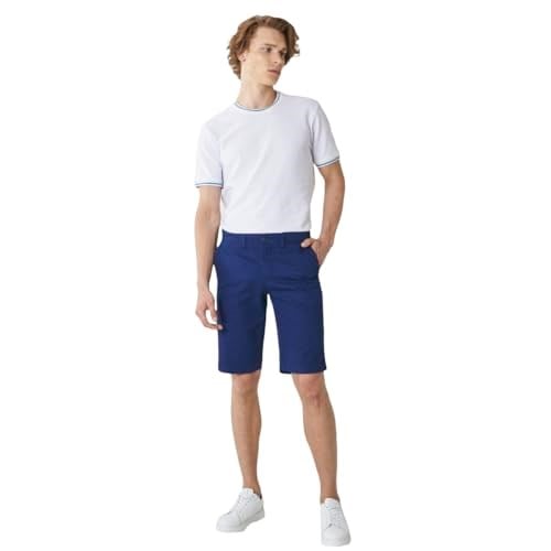 AC&Co/Altınyıldız Classics Slim Fit Dar Kesim Armürlü%100 Pamuk Casual Chino Şort